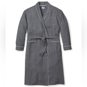 Petite Plume Men's Flannel Robe in Grey Size XL Used Once Preowned Stylish W/Box